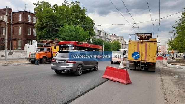 В Иванове троллейбусы почти два часа не ездили про проспекту Ленина