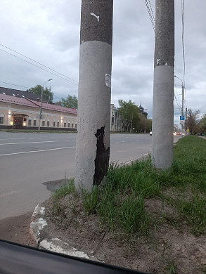 В Иванове демонтировали «опасный» столб 