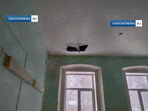 В Фурманове пациентов эвакуируют из больницы: под тяжестью снега "сложилась крыша"