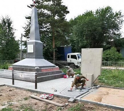 В Васильевском благоустраивают мемориал воинской Славы